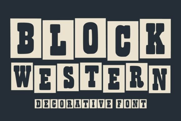 Block Western Font for Editorial Design