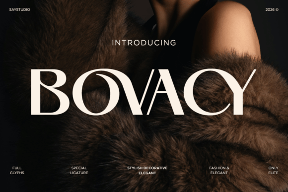 Bovacy Font: Modern Luxury Serif