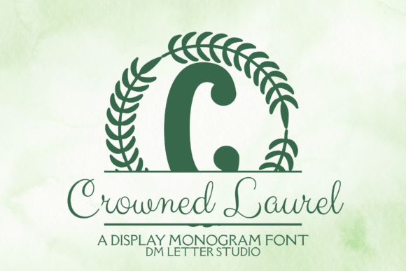 Crowned Laurel Monogram Font