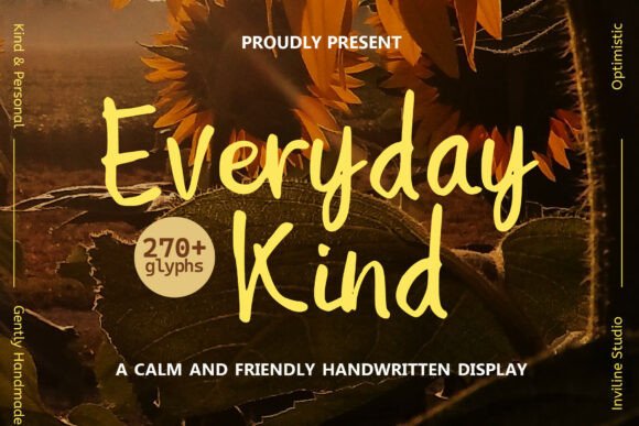 Everyday Kind: A Warm Script Font for Editorial Design