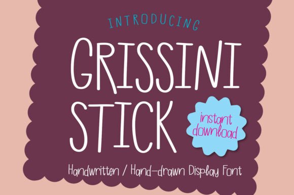 Grissini Stick Font for Branding Projects