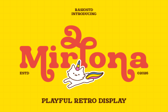 Mirlona: A Playful Retro Typeface for Editorial Design