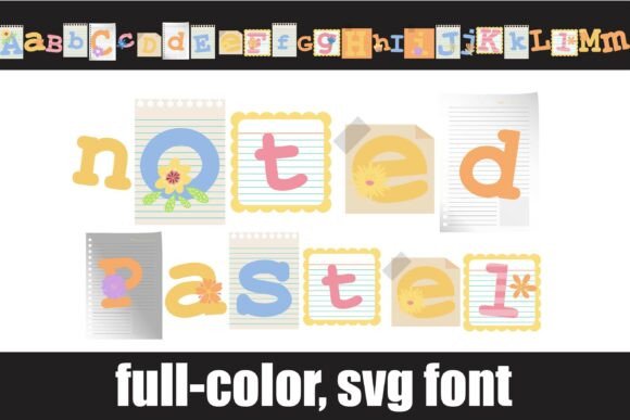 Noted Pastel: A Vibrant Color Fonts Typeface for Creative Projects