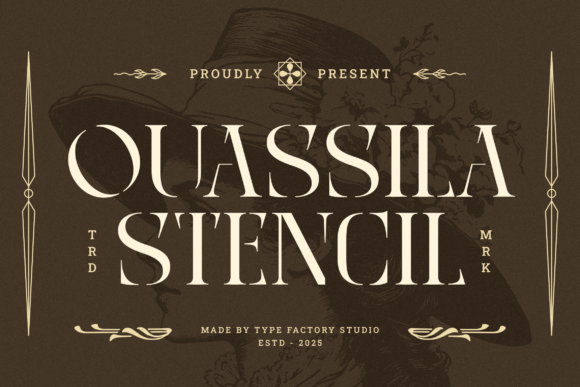 Ouassila: A Stencil Serif Font for Bold Branding