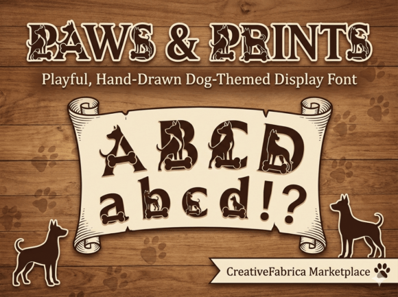 Paws Prints Font for Creative Design
