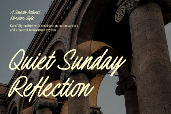 Quiet Sunday Reflection Font