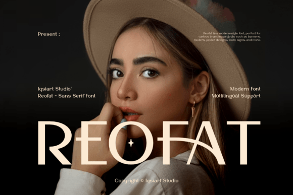 Reofat: Modern Display Font for Designers