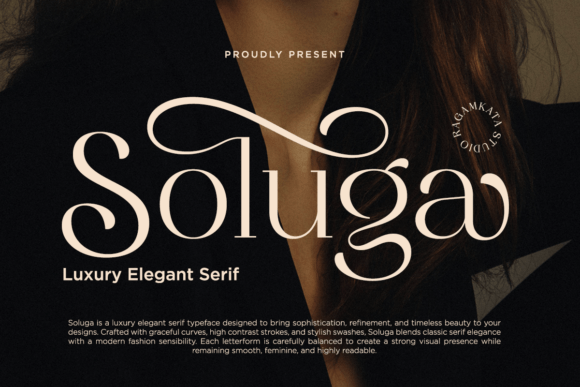 Soluga: A Luxurious Serif Font for Web Design